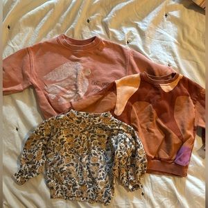 Bundle of three Zara and Jessica Simpson sweatshirts